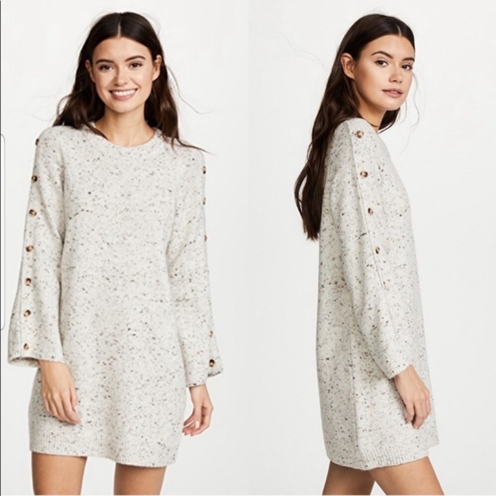 Madewell Donegal Button Sleeve Sweater Dress XL